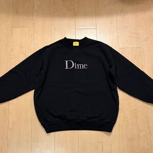 Dime Black Crewneck Sweatshirt